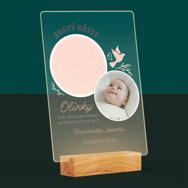 Hvězdná Mapa: Křest - Tisk Na Akrylovém Skle