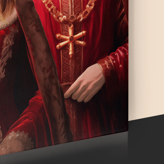 Královský Portrét: Král A Královna: Královský Portrét - Tisk V Rámečku