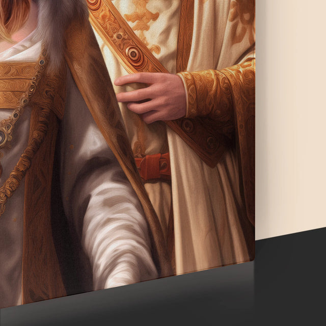 Královský Portrét: Královská Svatba: Královský Portrét - Tisk V Rámečku