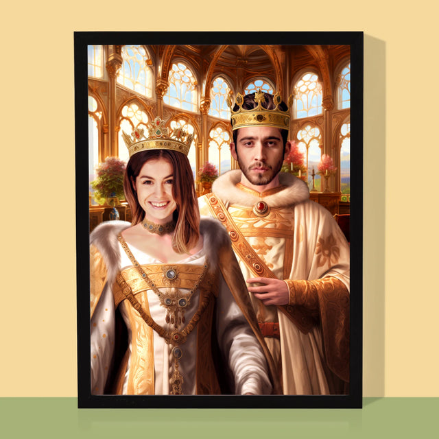 Královský Portrét: Královská Svatba: Královský Portrét - Tisk V Rámečku