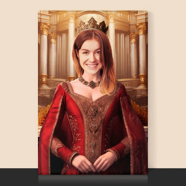 Královský Portrét: Královna - Tisk V Rámečku