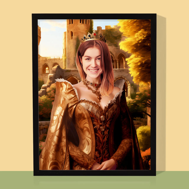 Královský Portrét: Královna V Zahradách: Královský Portrét - Tisk V Rámečku