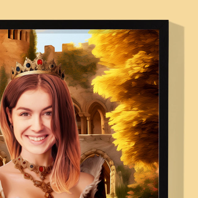 Královský Portrét: Královna V Zahradách: Královský Portrét - Tisk V Rámečku