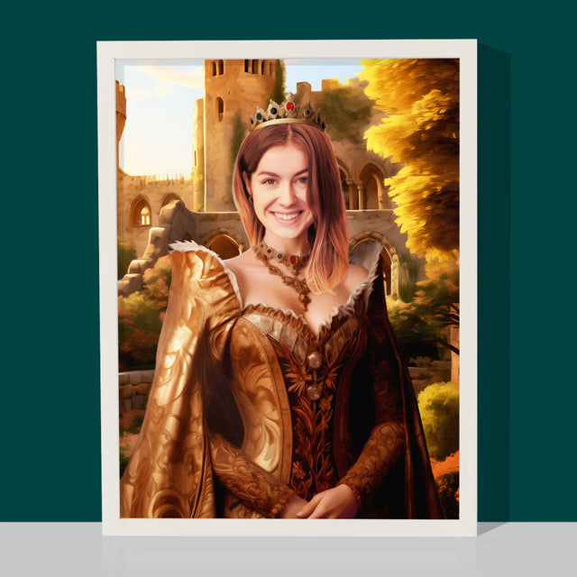 Královský Portrét: Královna V Zahradách: Královský Portrét - Tisk V Rámečku