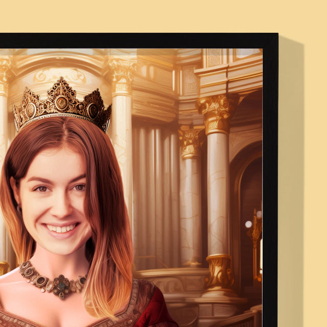 Královský Portrét: Královna - Tisk V Rámečku