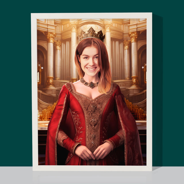 Královský Portrét: Královna - Tisk V Rámečku