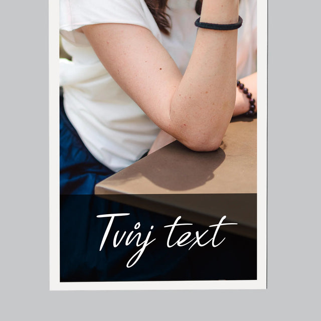 Fotka S Textem: Tvoje Fotka A Nápis - Magnet - Obdelník