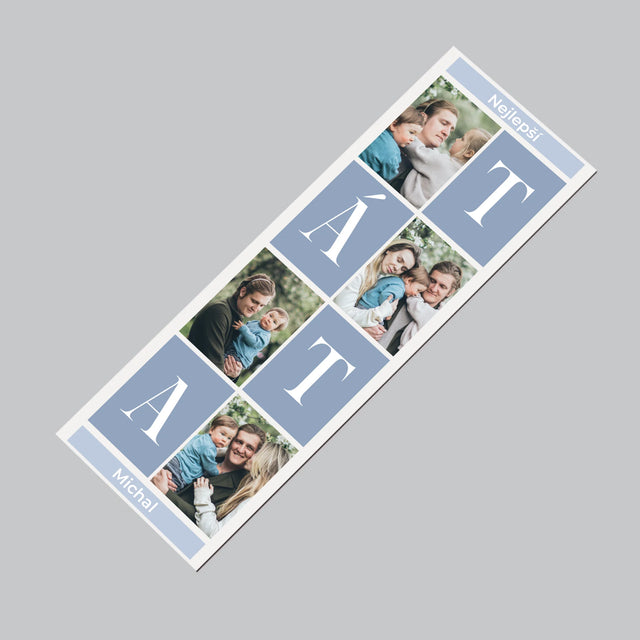 Fotokoláž: Nejlepší Táta Koláž - Magnet - Obdelník