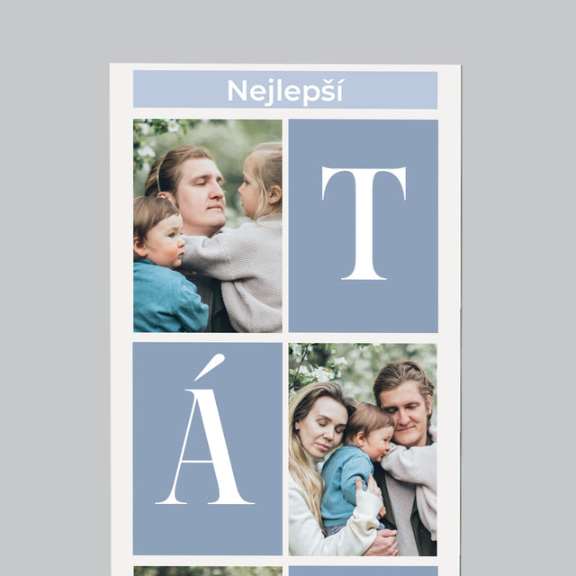 Fotokoláž: Nejlepší Táta Koláž - Magnet - Obdelník