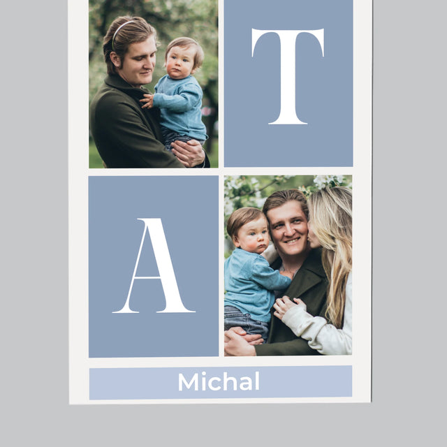 Fotokoláž: Nejlepší Táta Koláž - Magnet - Obdelník