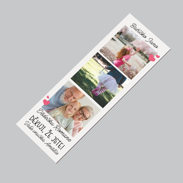 Fotka S Textem: Poděkování Pro Prarodiče - Magnet - Obdelník