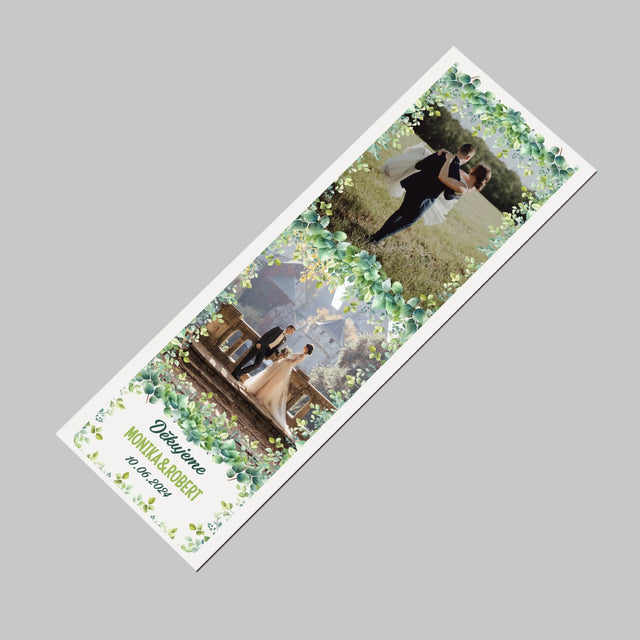 Fotka S Textem: Poděkování Svatební Lístky - Magnet - Obdelník