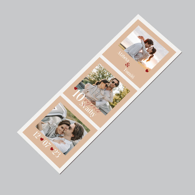 Fotka S Textem: Výročí Srdíčka - Magnet - Obdelník