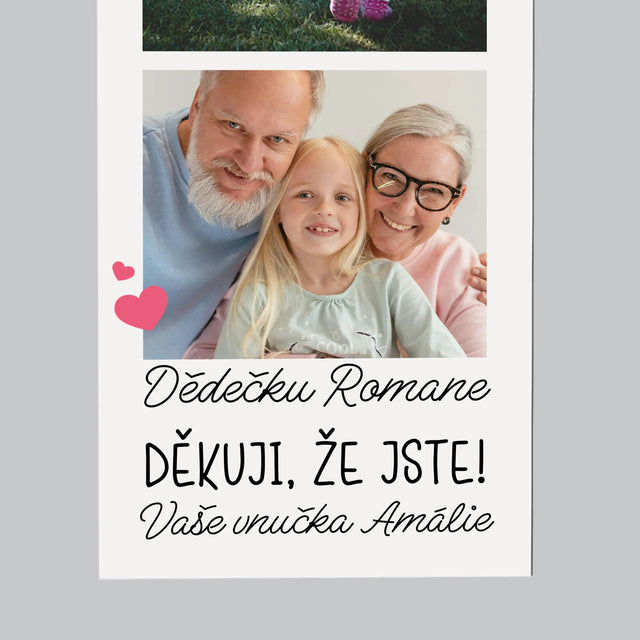 Fotka S Textem: Poděkování Pro Prarodiče - Magnet - Obdelník