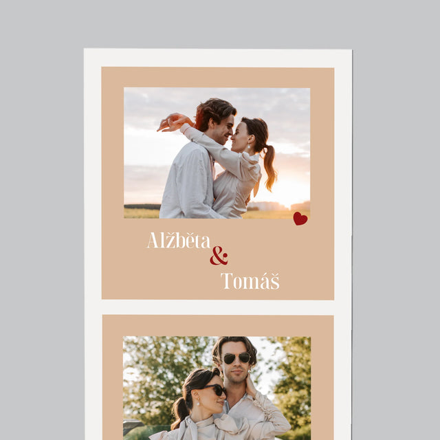 Fotka S Textem: Výročí Srdíčka - Magnet - Obdelník