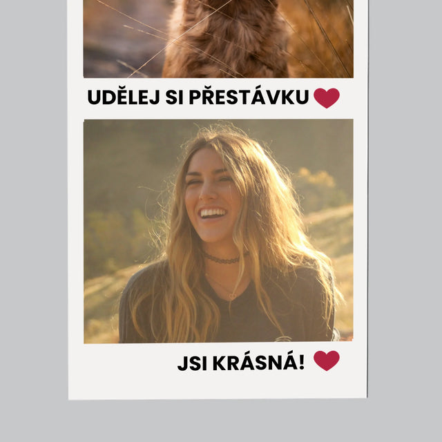 Fotka S Textem: Pozitivní Myšlenky - Magnet - Obdelník