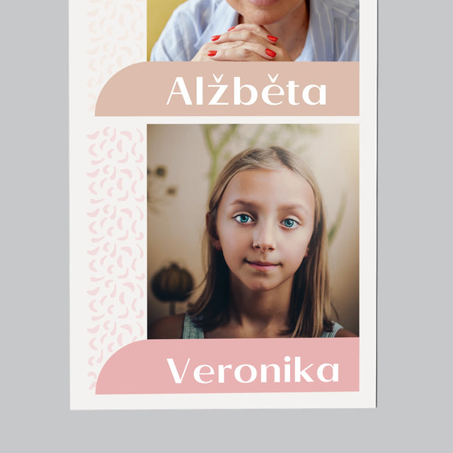 Fotka S Textem: Vaše Jména - Magnet - Obdelník