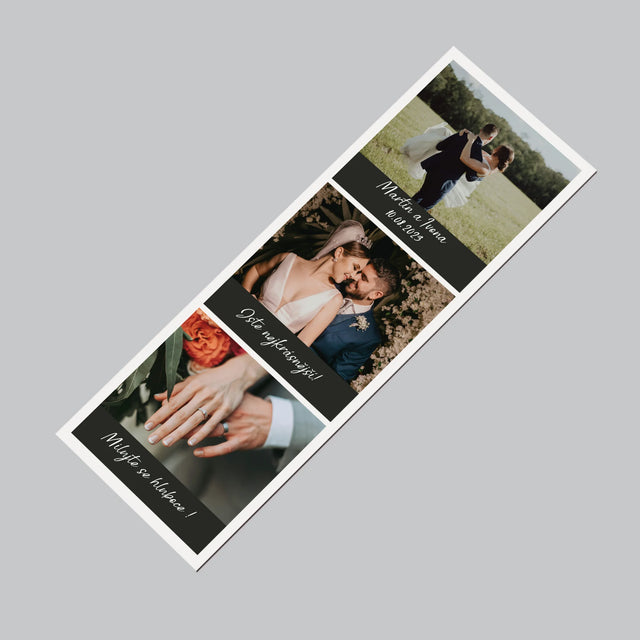 Fotka S Textem: Svatební Fotografie - Magnet - Obdelník