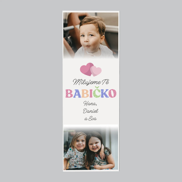 Fotokoláž: Miluji Tě, Babi - Magnet - Obdelník