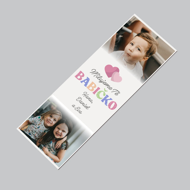 Fotokoláž: Miluji Tě, Babi - Magnet - Obdelník