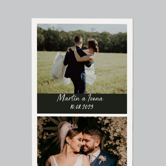 Fotka S Textem: Svatební Fotografie - Magnet - Obdelník