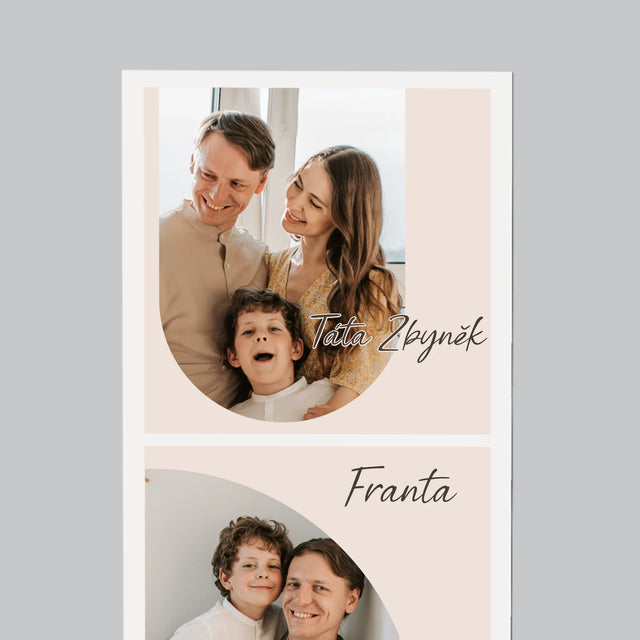 Fotka S Textem: Rodinná Fotografie - Magnet - Obdelník