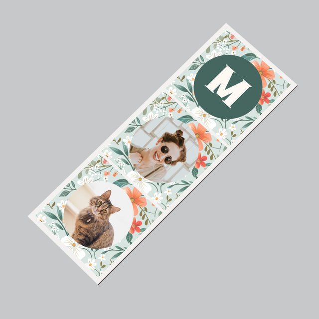 Fotokoláž: Květinový Monogram - Magnet - Obdelník