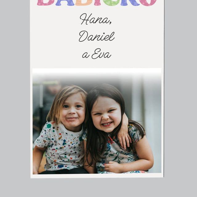 Fotokoláž: Miluji Tě, Babi - Magnet - Obdelník