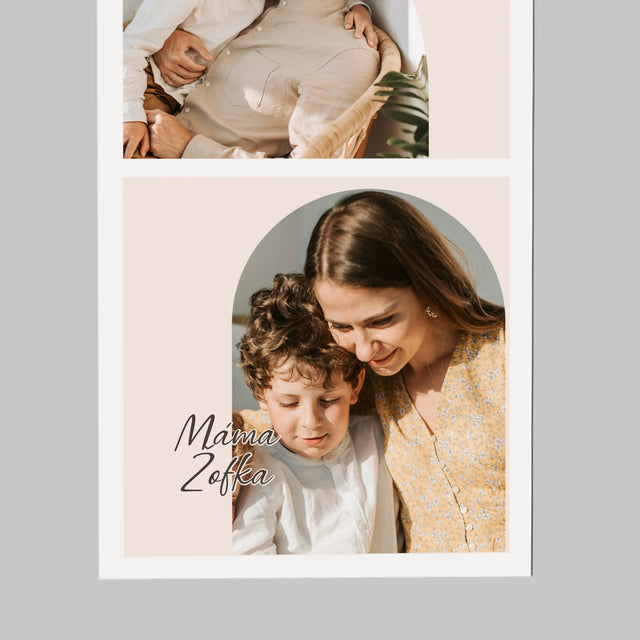 Fotka S Textem: Rodinná Fotografie - Magnet - Obdelník