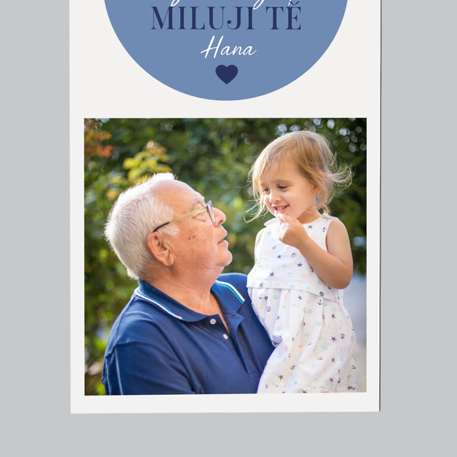 Fotokoláž: Milý Dědečku - Magnet - Obdelník