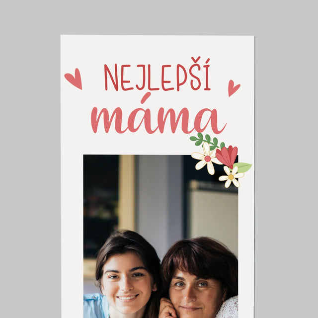 Fotka S Textem: Nejlepší Máma Svět - Magnet - Obdelník