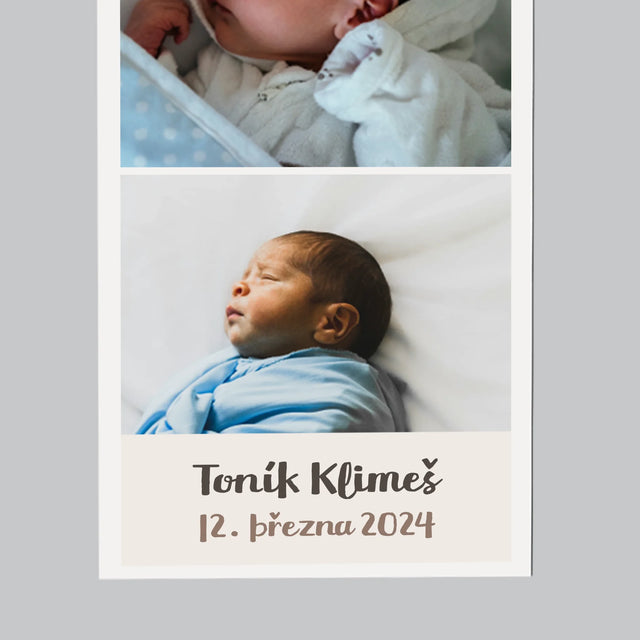 Fotokoláž: Narozeniny Dítěte - Magnet - Obdelník