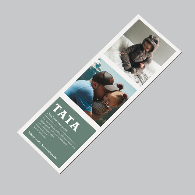 Fotka S Textem: Táta Definice - Magnet - Obdelník