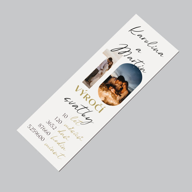 Slovo Z Fotek: 10. Výročí Svatby - Magnet - Obdelník