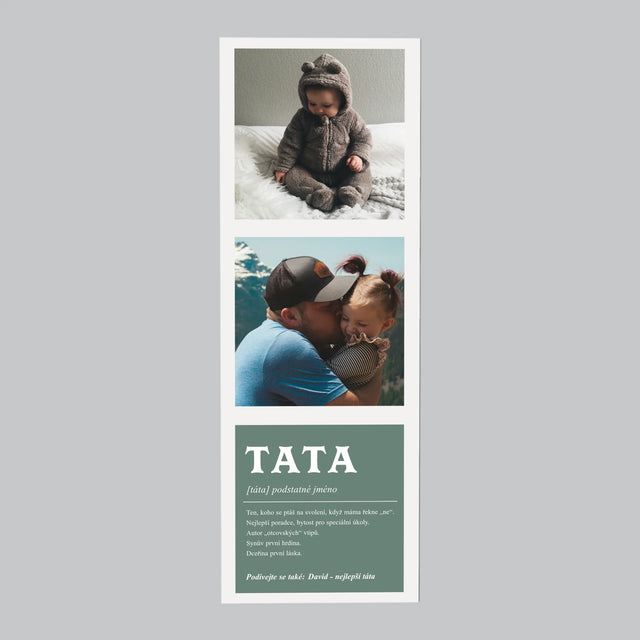 Fotka S Textem: Táta Definice - Magnet - Obdelník