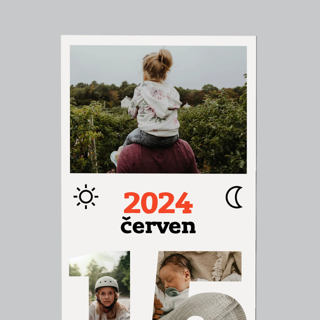 Slovo Z Fotek: Den Otců List Z Kalendáře - Magnet - Obdelník