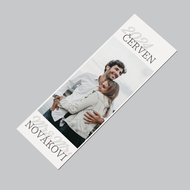 Fotokoláž: Mr&Mrs Datum - Magnet - Obdelník