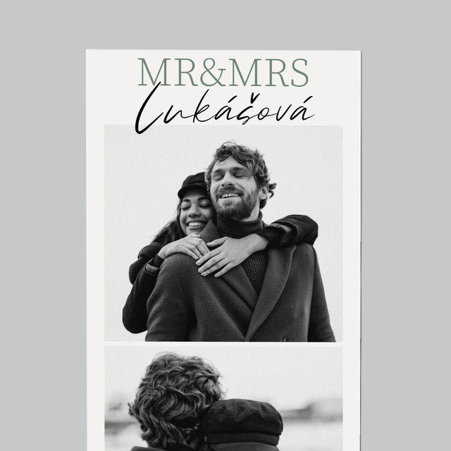 Fotokoláž: Mr&Mrs Svatební - Magnet - Obdelník