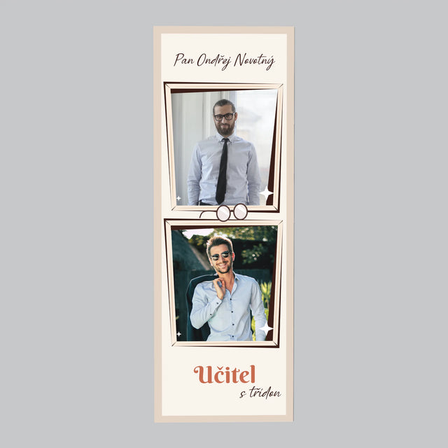 Fotka S Textem: Učitel S Třídou - Magnet - Obdelník