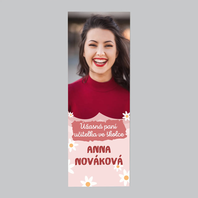 Fotka S Textem: Úžasná Paní Učitelka Ve Školce - Magnet - Obdelník