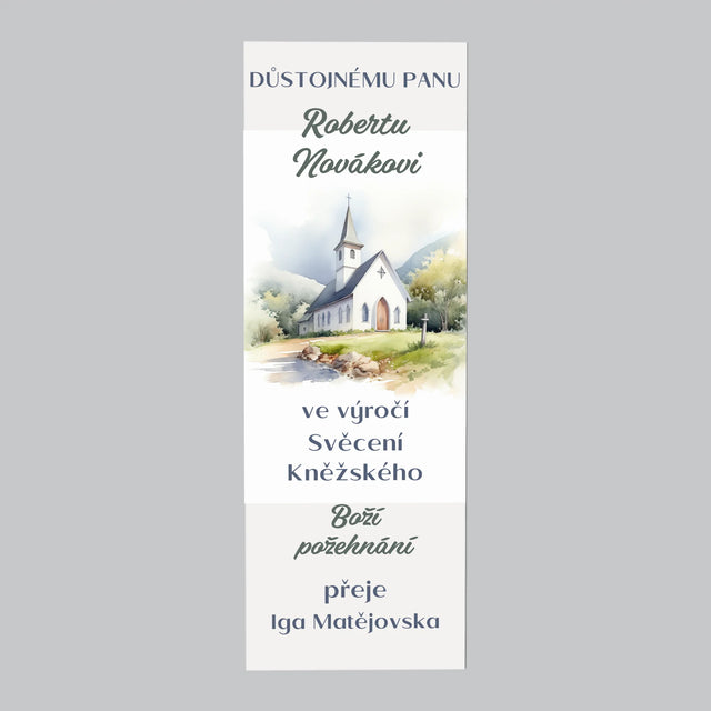 Jméno A Nápis: Výročí Kněžského Svěcení - Magnet - Obdelník
