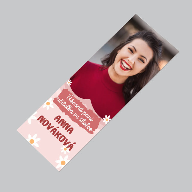 Fotka S Textem: Úžasná Paní Učitelka Ve Školce - Magnet - Obdelník