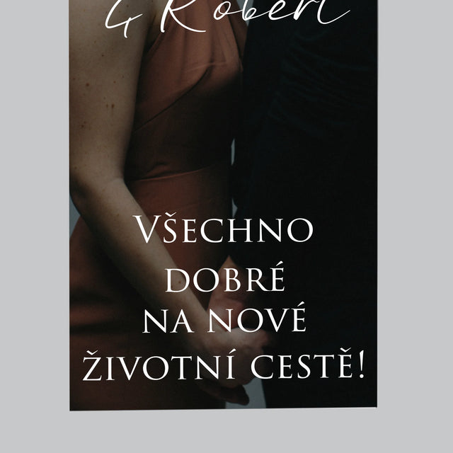 Fotka S Textem: Svatební Fotka Přání - Magnet - Obdelník