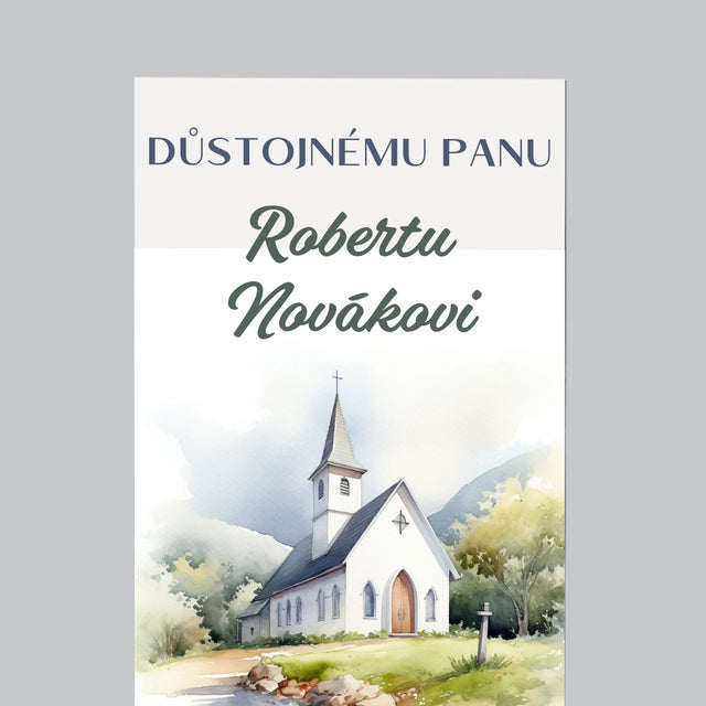 Jméno A Nápis: Výročí Kněžského Svěcení - Magnet - Obdelník