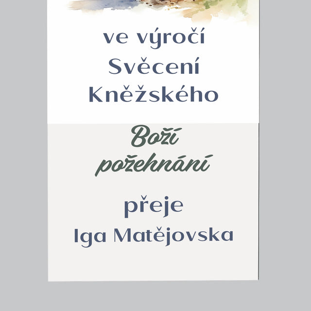 Jméno A Nápis: Výročí Kněžského Svěcení - Magnet - Obdelník