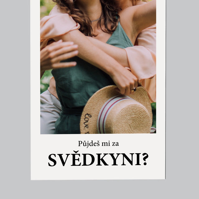 Fotka S Textem: Our Wedding Svědkyně - Magnet - Obdelník