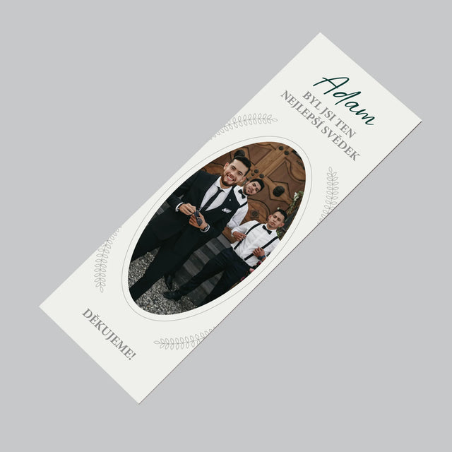 Fotka S Textem: Byl Jsi Ten Nejlepší Svědek - Magnet - Obdelník