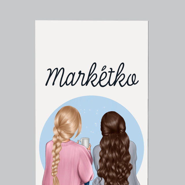 Designér Postav: Přítelkyně - Magnet - Obdelník