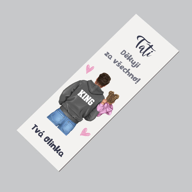 Designér Postav: Táta S Dítětem - Magnet - Obdelník