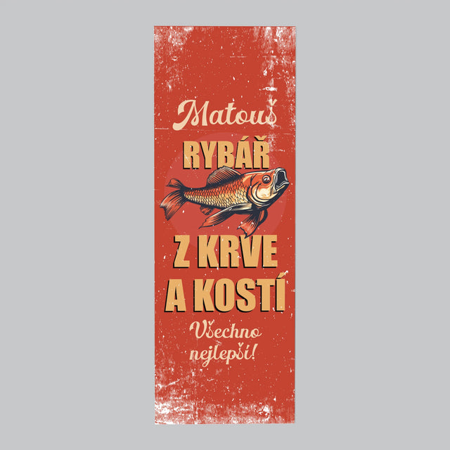 Jméno A Nápis: Rybář Z Krve A Kostí - Magnet - Obdelník